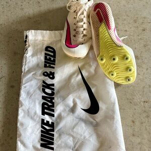 Nike Cream and Pink Track shoes